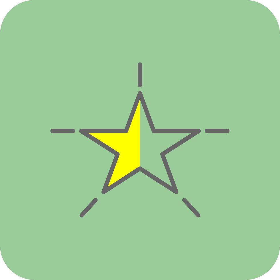 Star Filled Yellow Icon vector