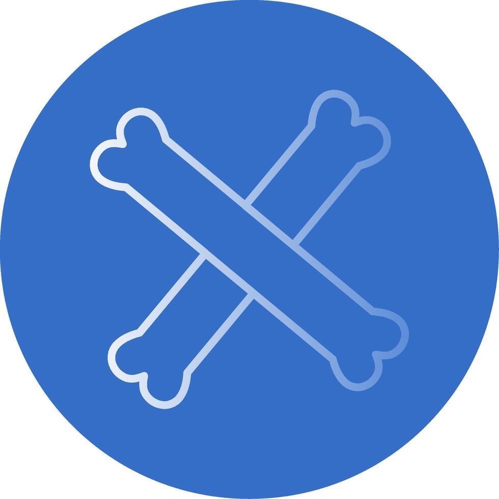 Bone Flat Bubble Icon vector