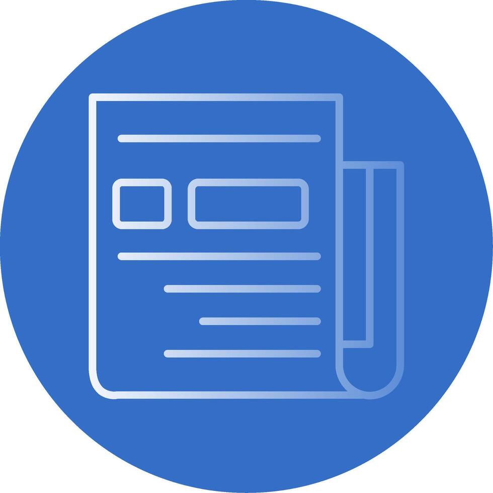 Newspaper Flat Bubble Icon vector