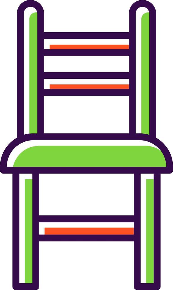 Dining Chair filled Design Icon vector
