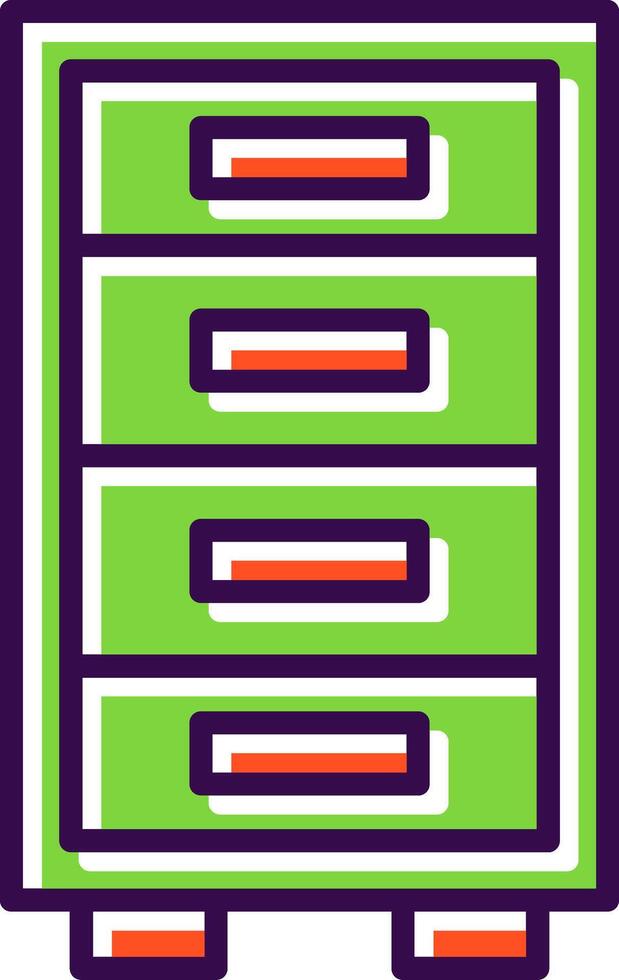 Cabinet filled Design Icon vector
