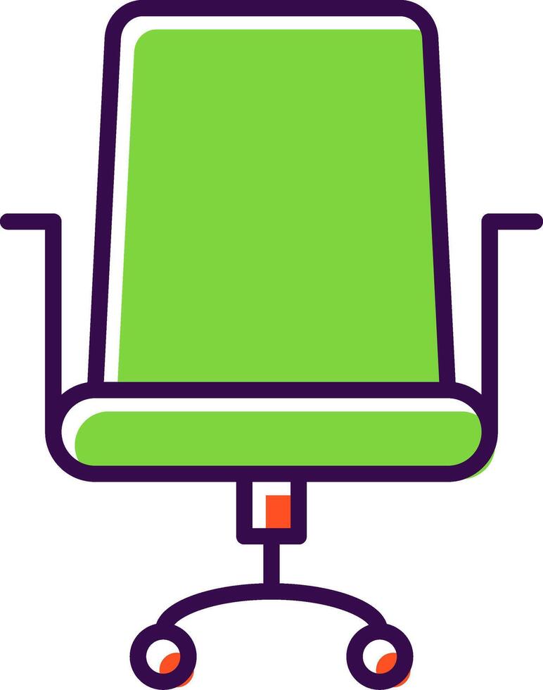 oficina silla lleno diseño icono vector