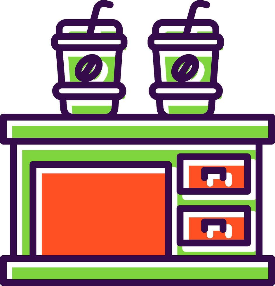 Coffee Table filled Design Icon vector