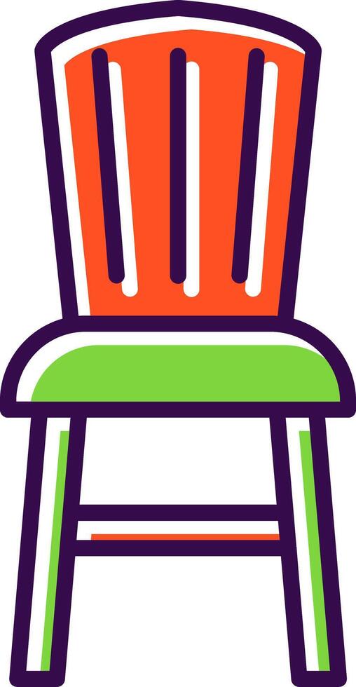 Dining Chair filled Design Icon vector