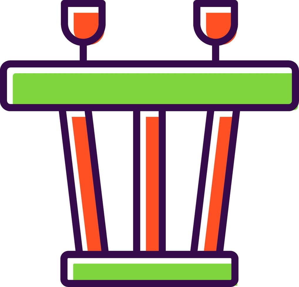Dining Table filled Design Icon vector