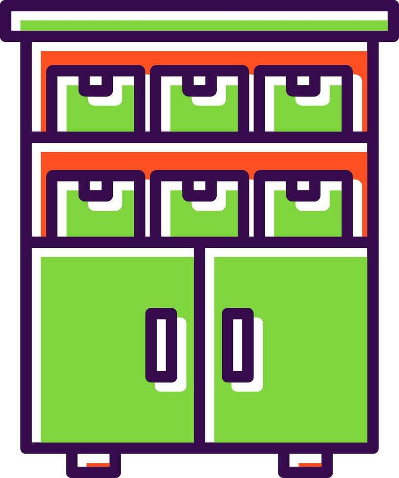 Shelves filled Design Icon vector