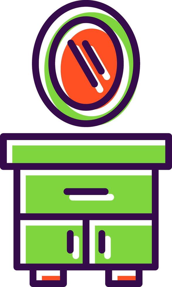 Vanity Set filled Design Icon vector