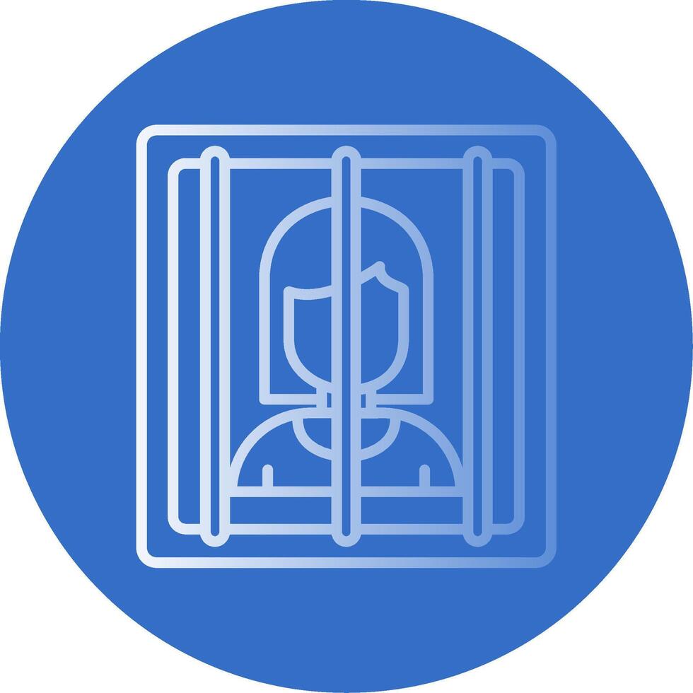 Prisoner Flat Bubble Icon vector