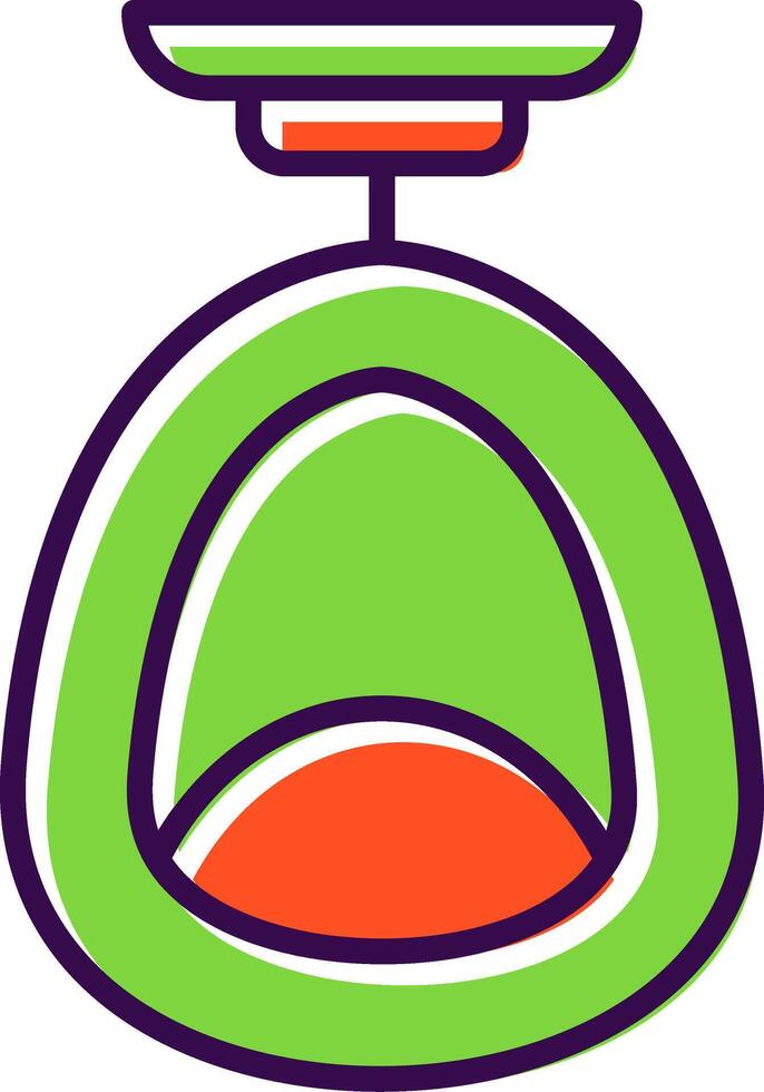 Egg Chair filled Design Icon vector