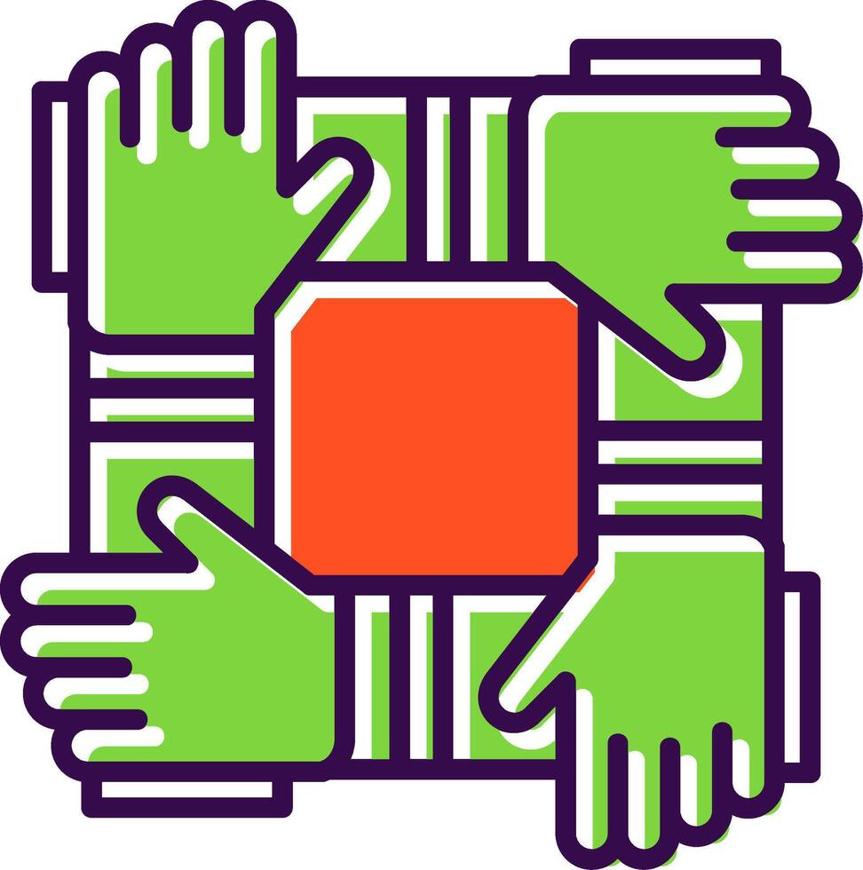 Collaboration filled Design Icon vector