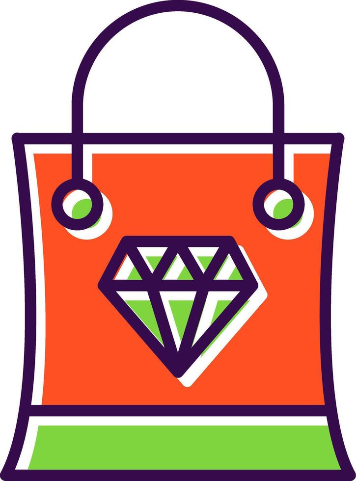 Shopping Bag filled Design Icon vector