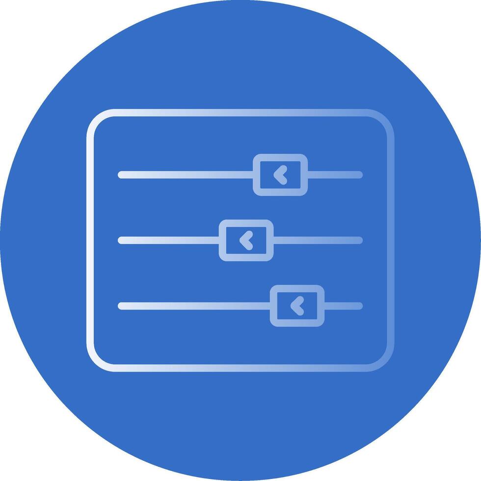 Sliders Flat Bubble Icon vector