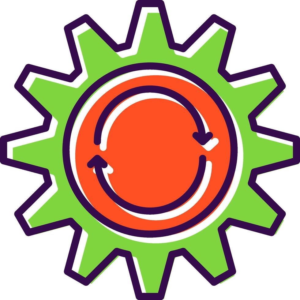 Repeat filled Design Icon vector