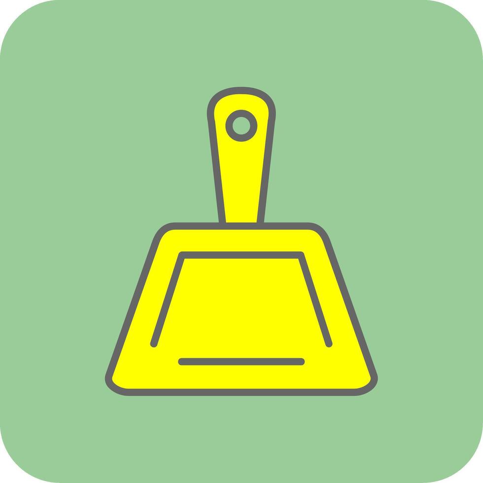 Dustpan Filled Yellow Icon vector