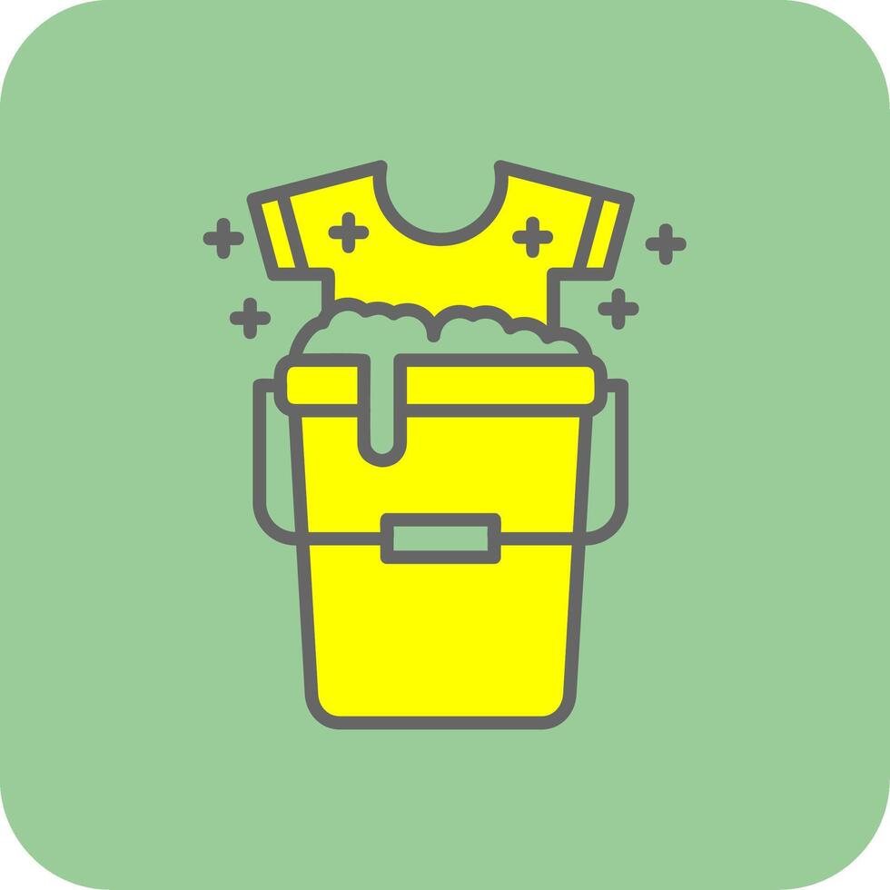 Bucket Filled Yellow Icon vector