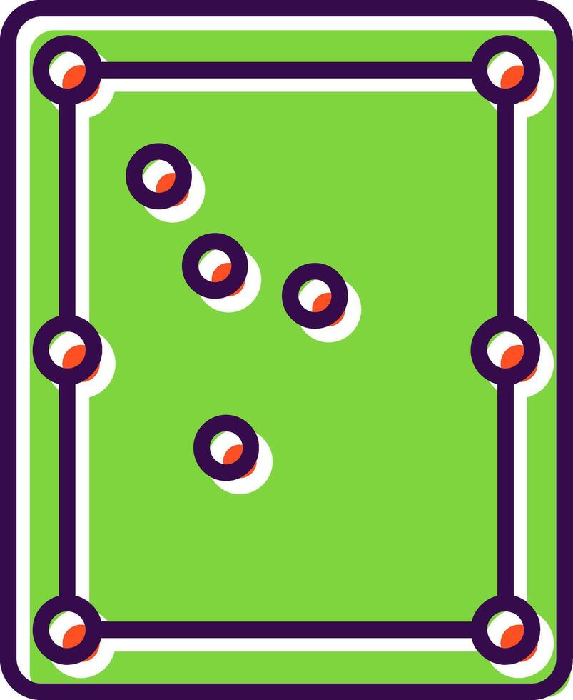 Pool Table filled Design Icon vector