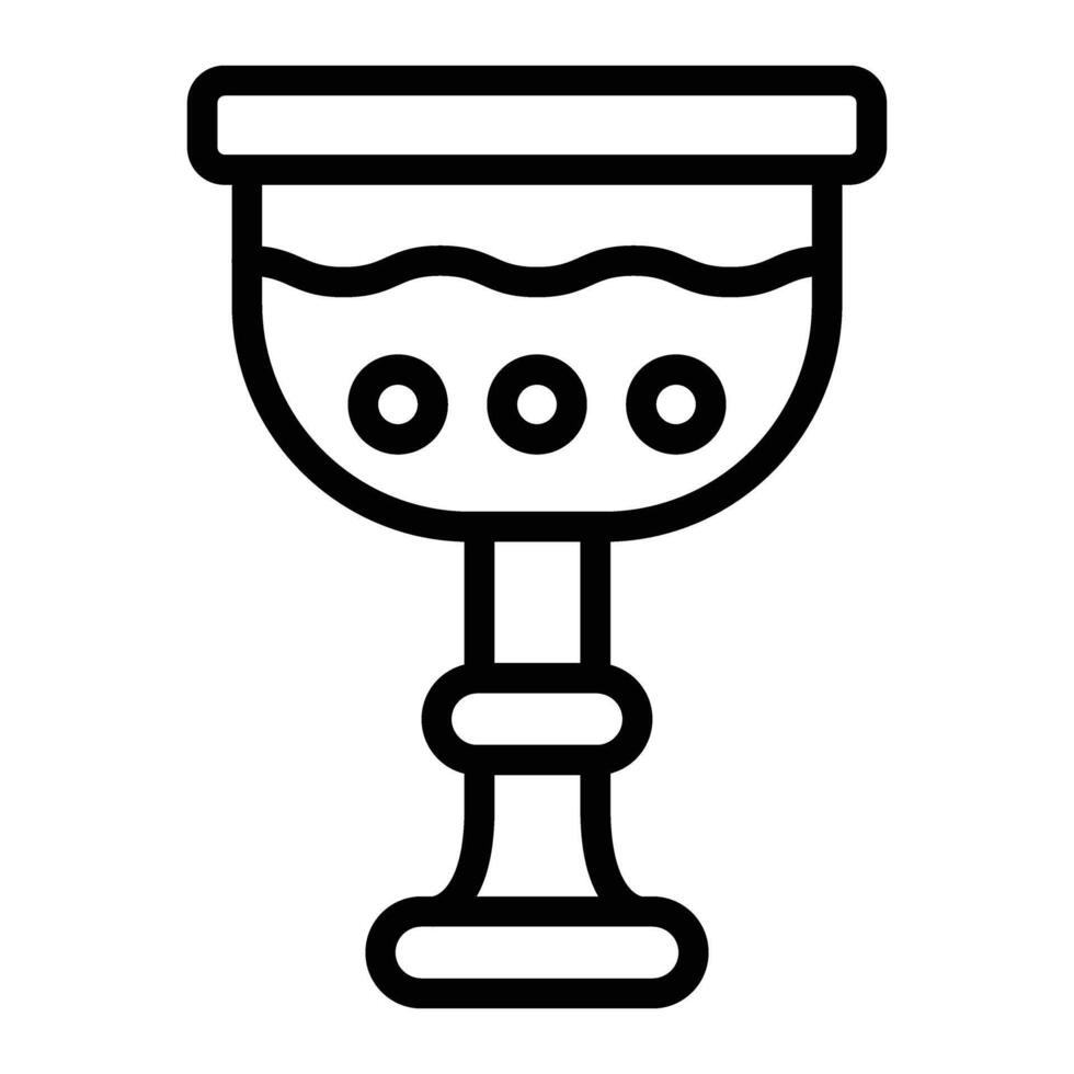 Goblet Line Icon Design vector