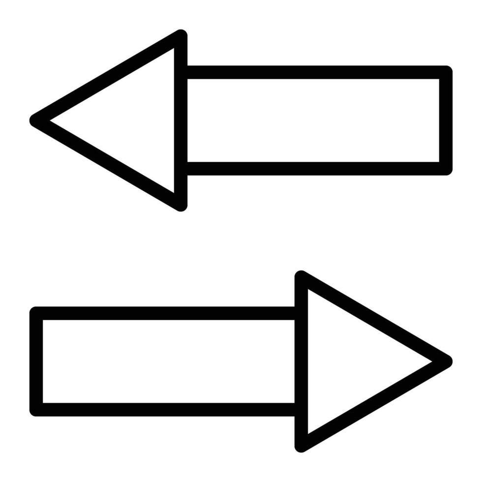 Opposite Arrow Line Icon Design vector