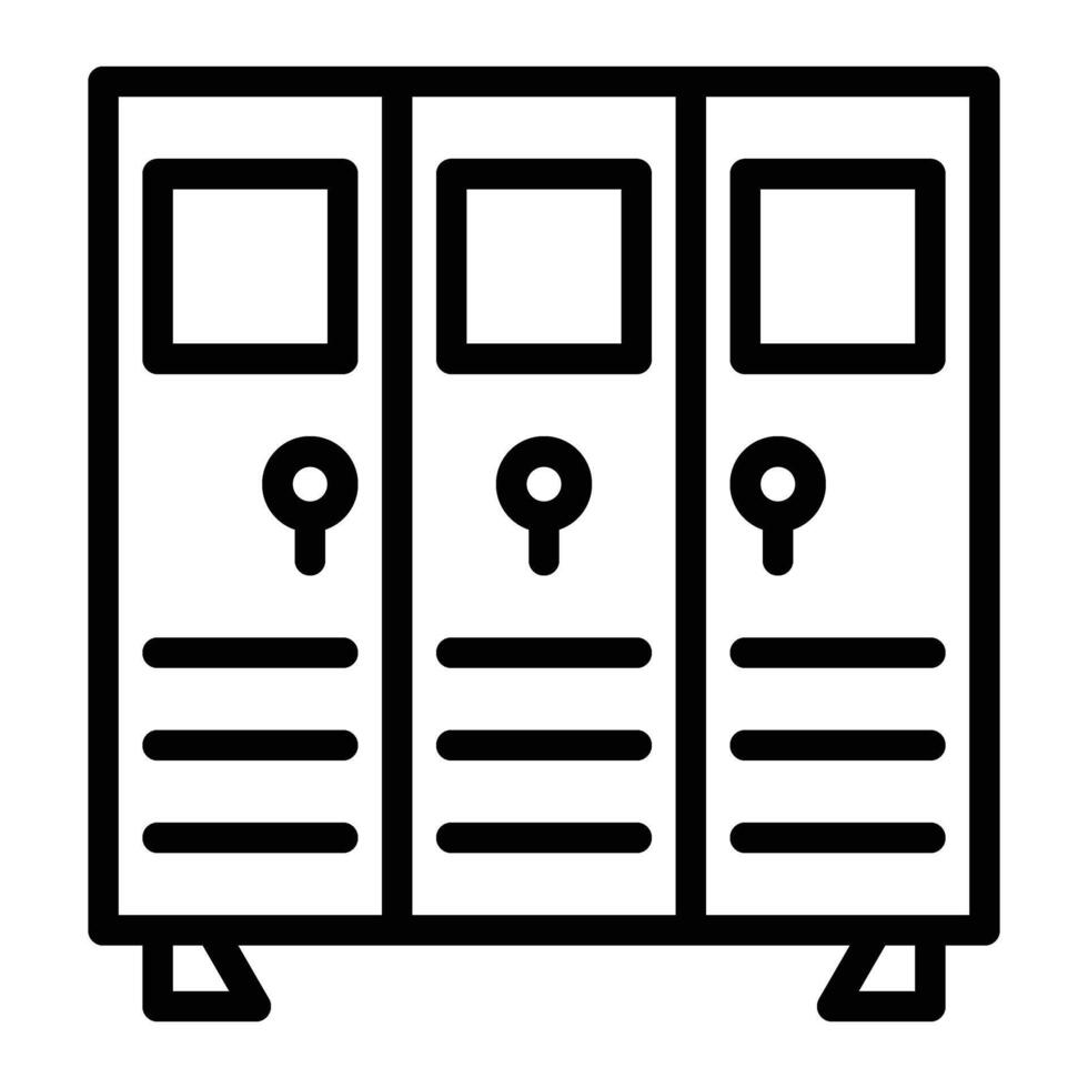 Locker Room Line Icon Design vector