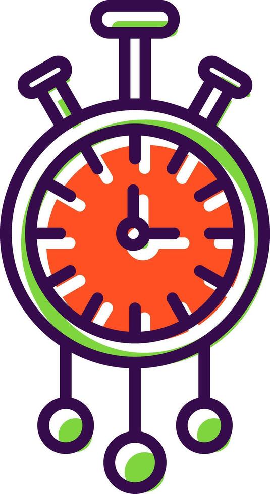 Clock filled Design Icon vector
