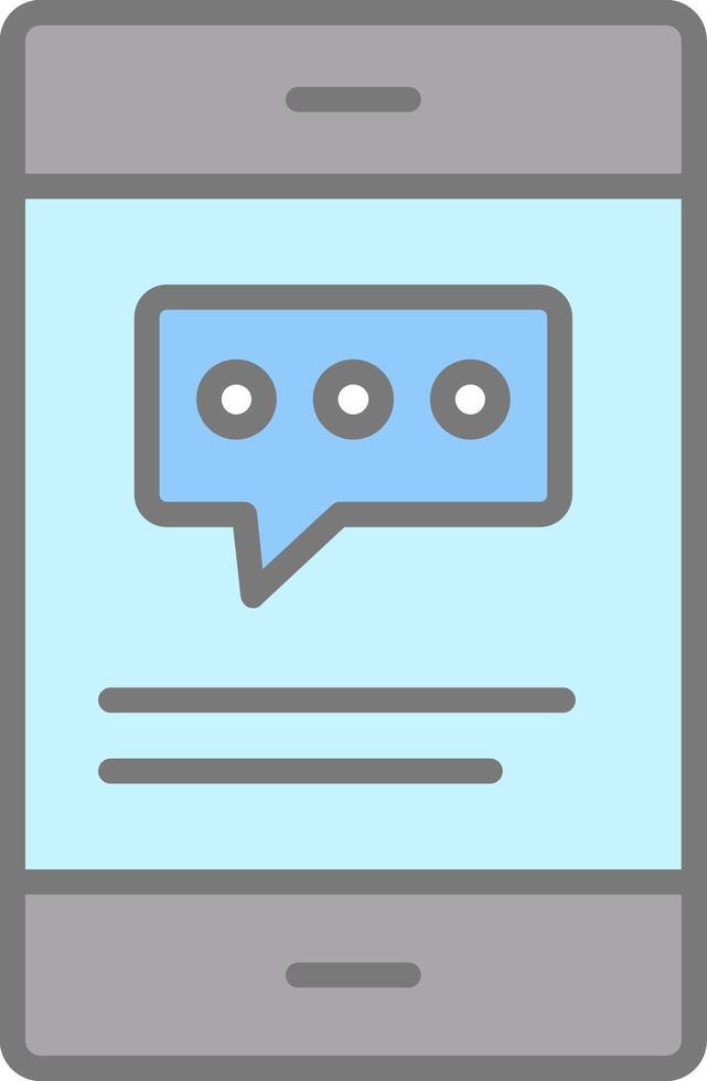 Chat Line Filled Light Icon vector