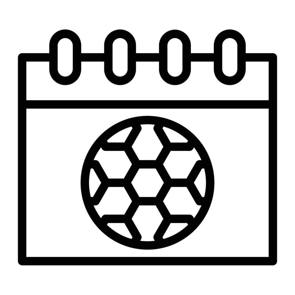 Football Schedule Line Icon Design For Personal And Commercial Use vector