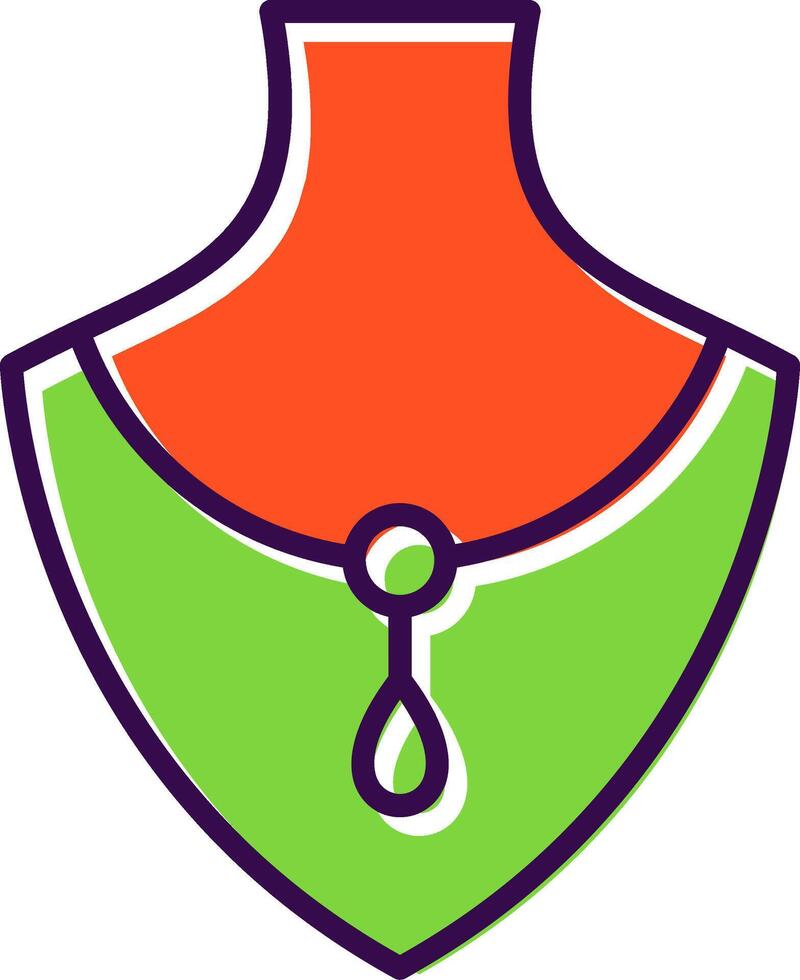 Necklace filled Design Icon vector