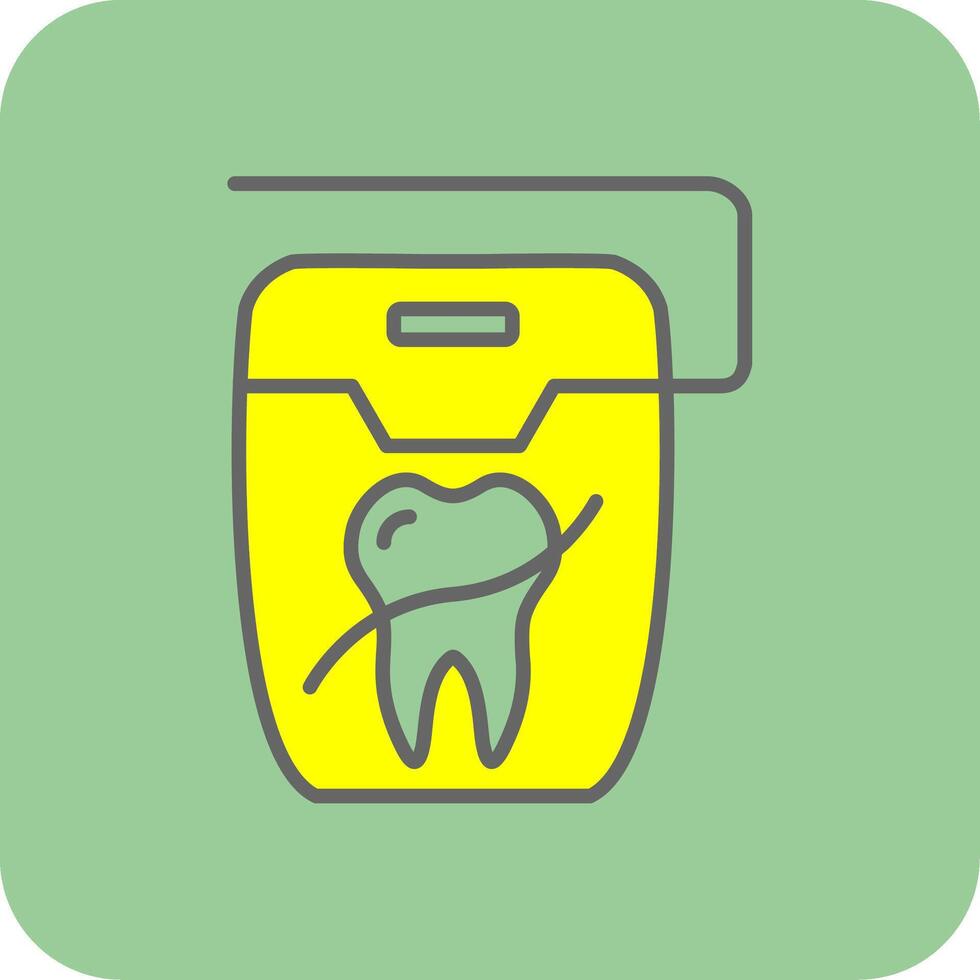 Floss Filled Yellow Icon vector