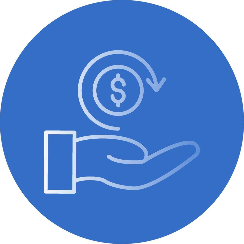 Return Of Investment Flat Bubble Icon vector