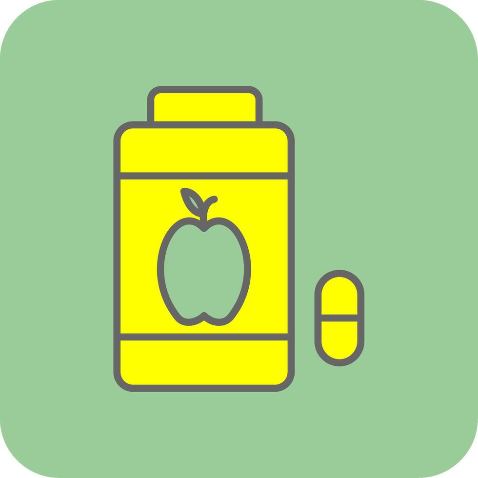 Vitamins Filled Yellow Icon vector