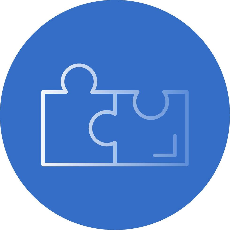 Puzzle Flat Bubble Icon vector