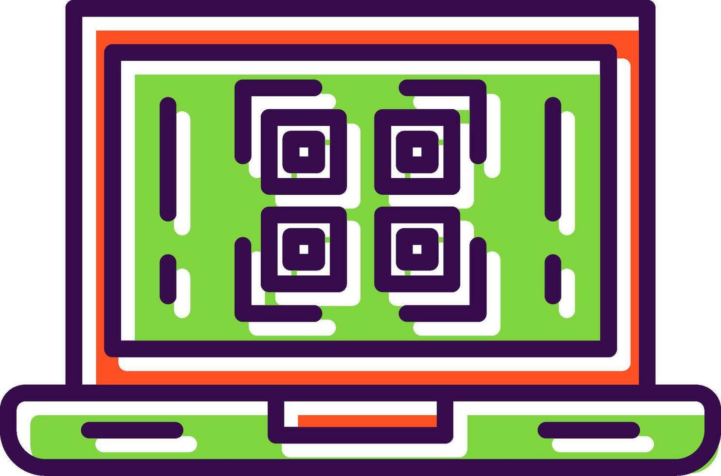 Onfilled Design Qr Code filled Design Icon vector