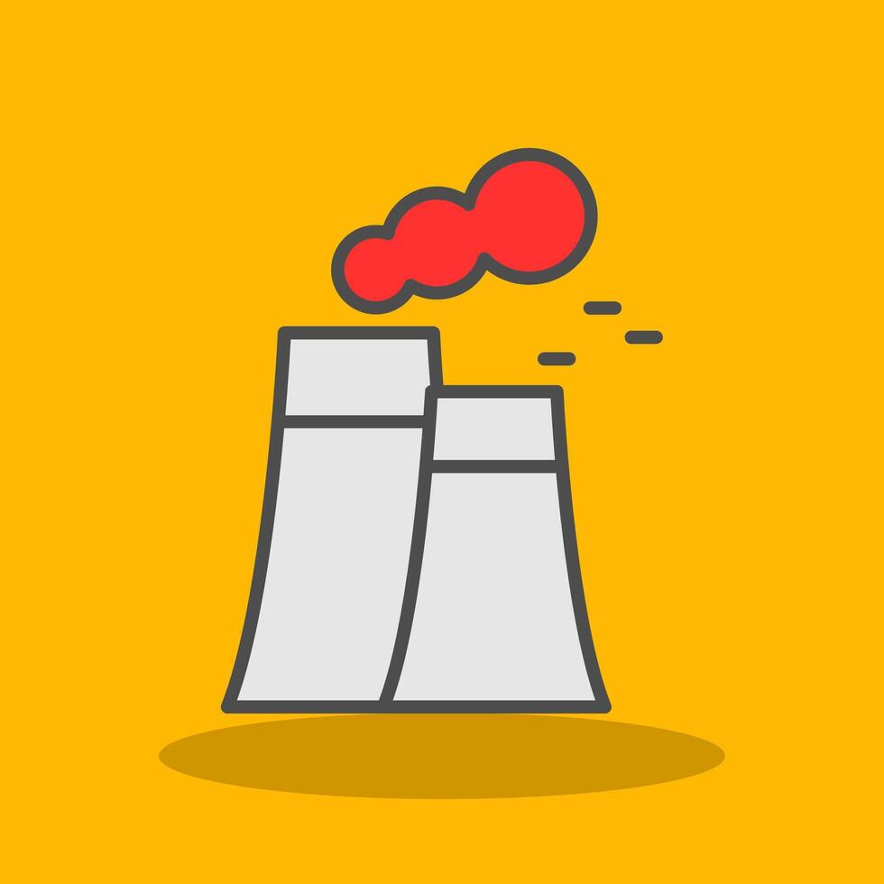 Nuclear Filled Shadow Icon vector