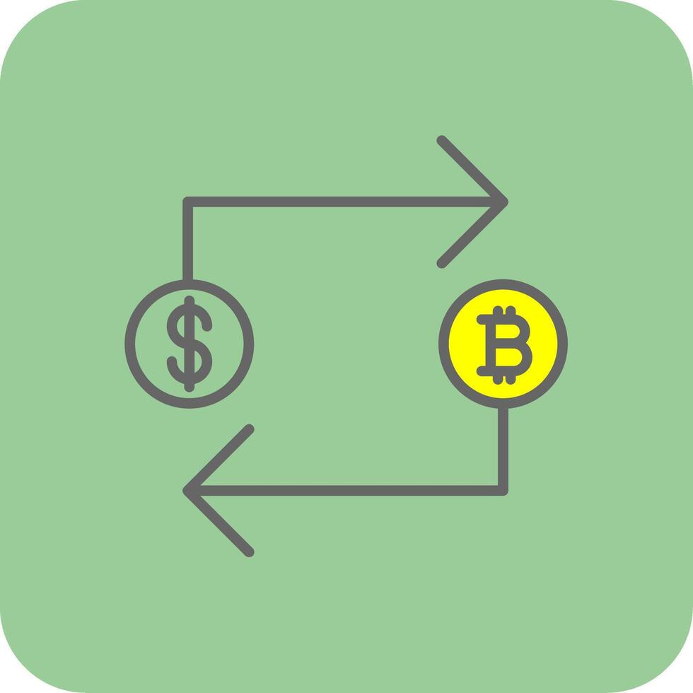 Bitcoin Exchange Glyph Gradient Corner Icon vector