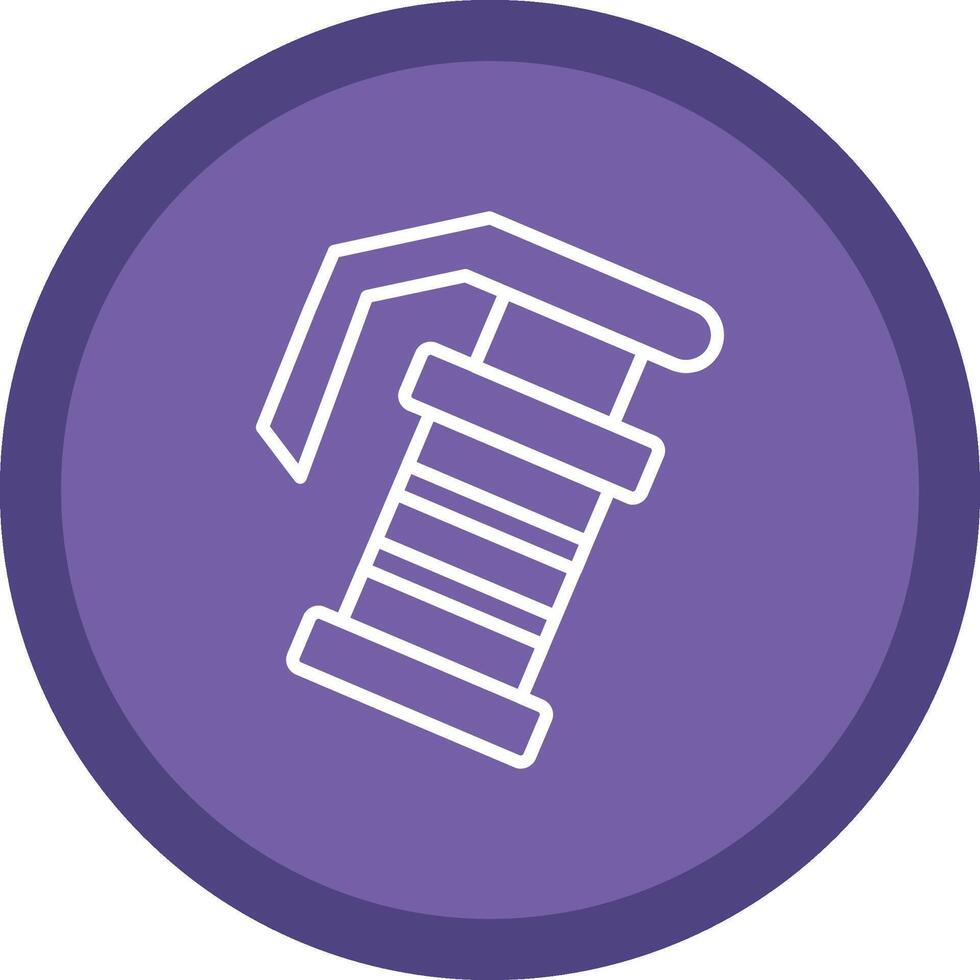 Grenade Line Multi Circle Icon vector