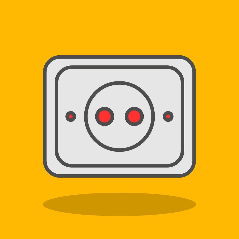 Socket Filled Shadow Icon vector