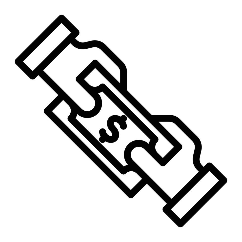 Give Money Line Icon Design vector