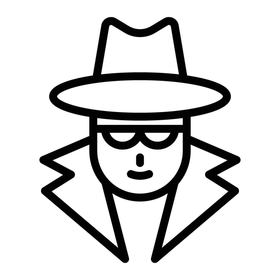 Spy Line Icon Design vector