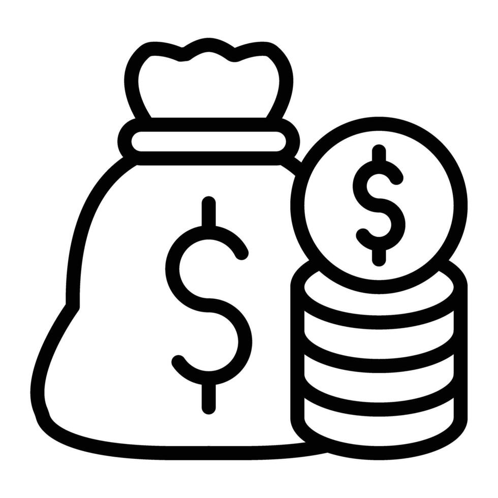 Budget Line Icon Design vector