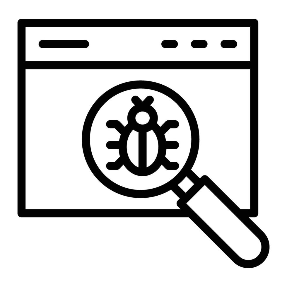 Search Line Icon Design vector