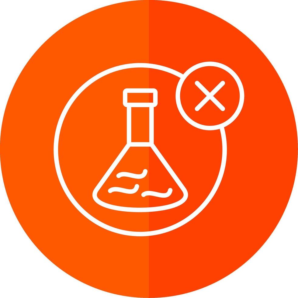 No Chemical Line Red Circle Icon vector