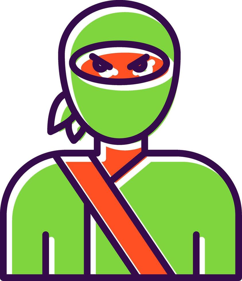 Ninja filled Design Icon vector