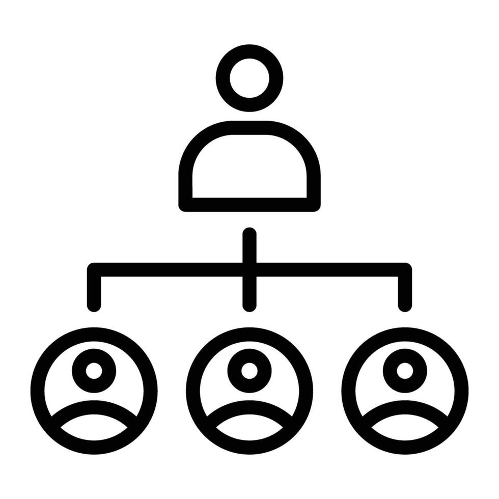 Hierarchy Line Icon Design vector