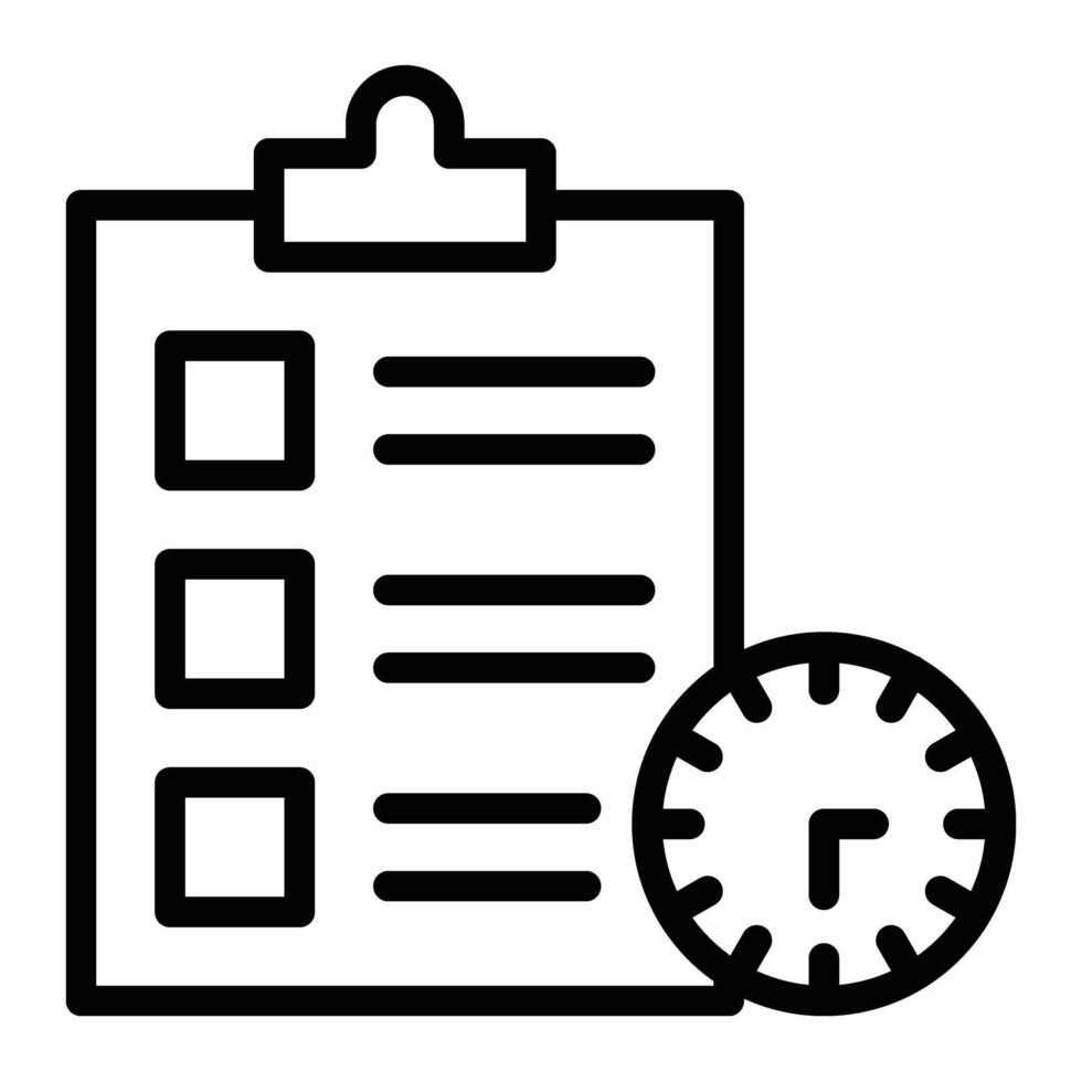 Waiting List Line Icon Design vector