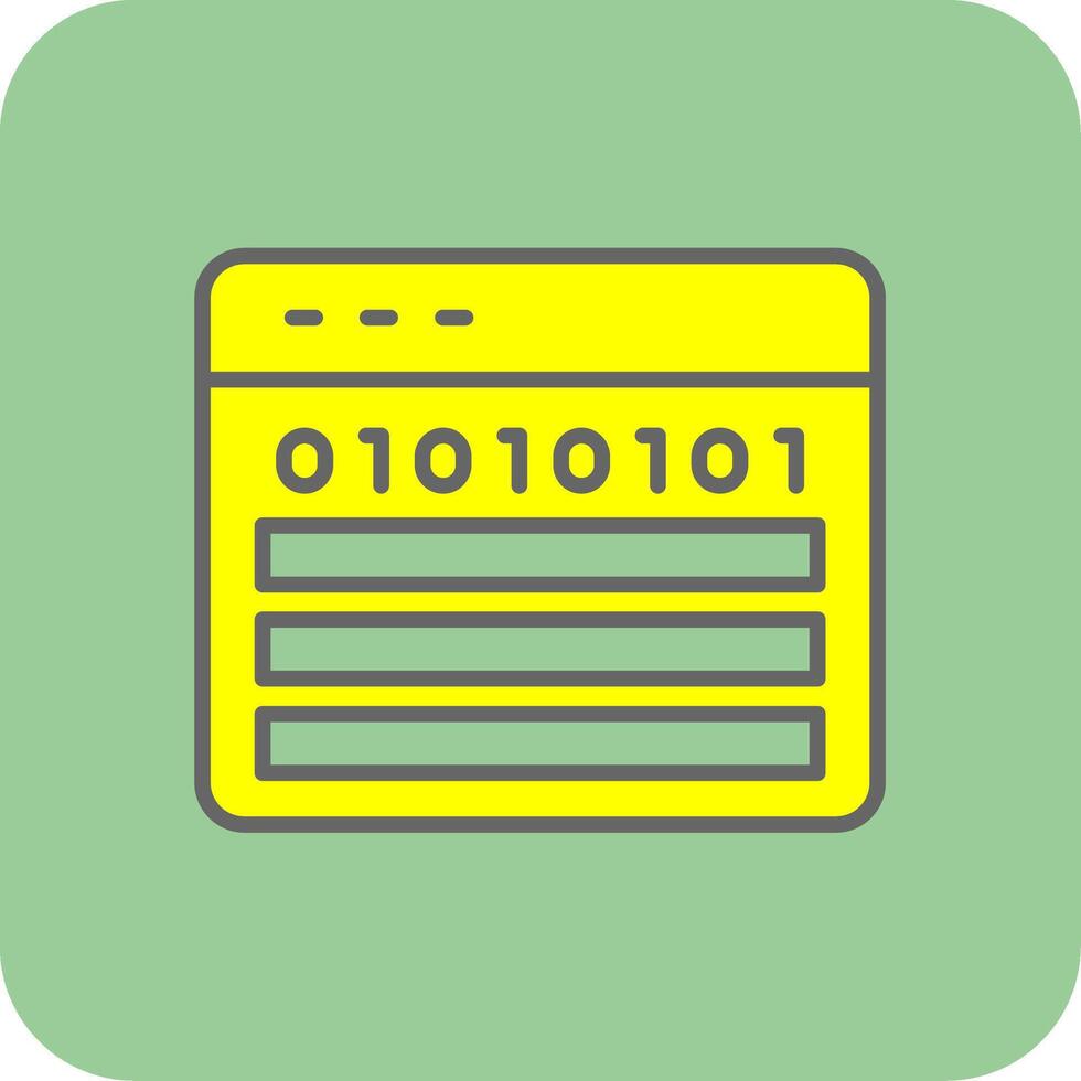 Web Programming Filled Yellow Icon vector