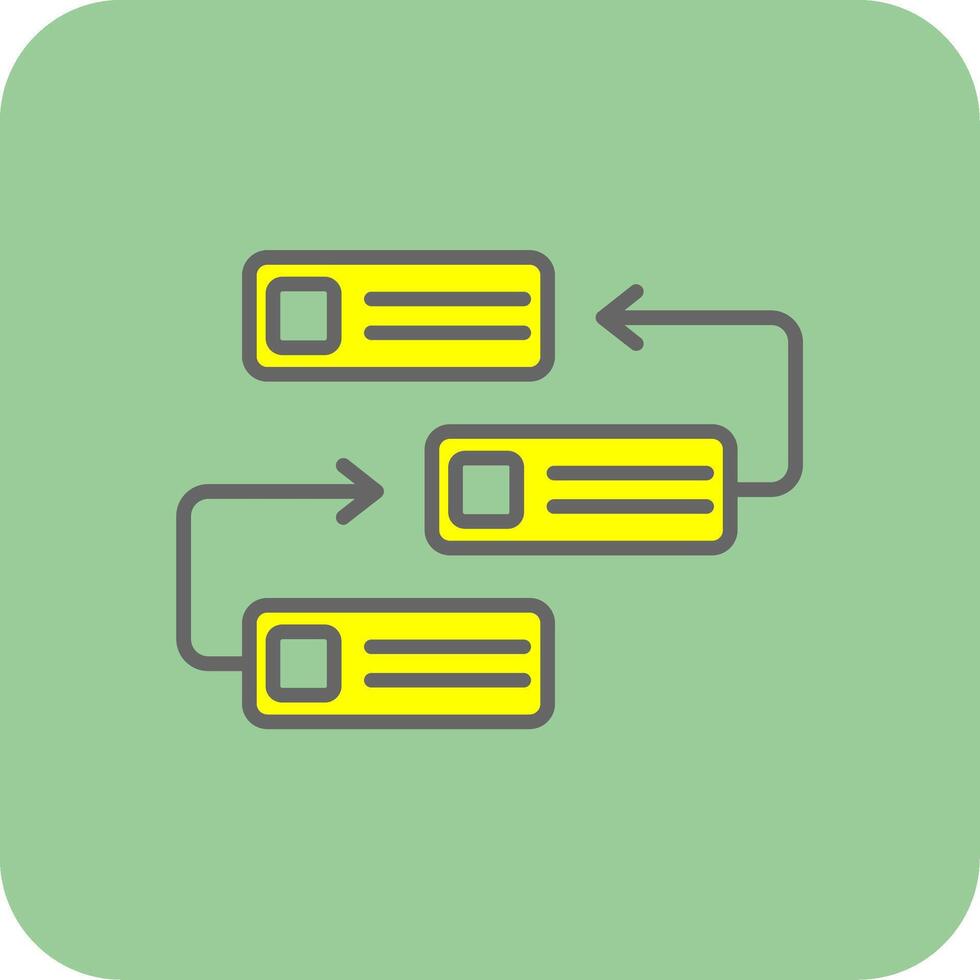 Backlog Filled Yellow Icon vector