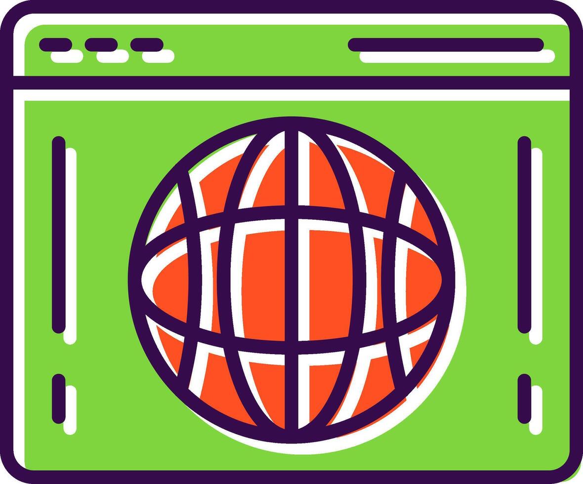 Web Portal filled Design Icon vector