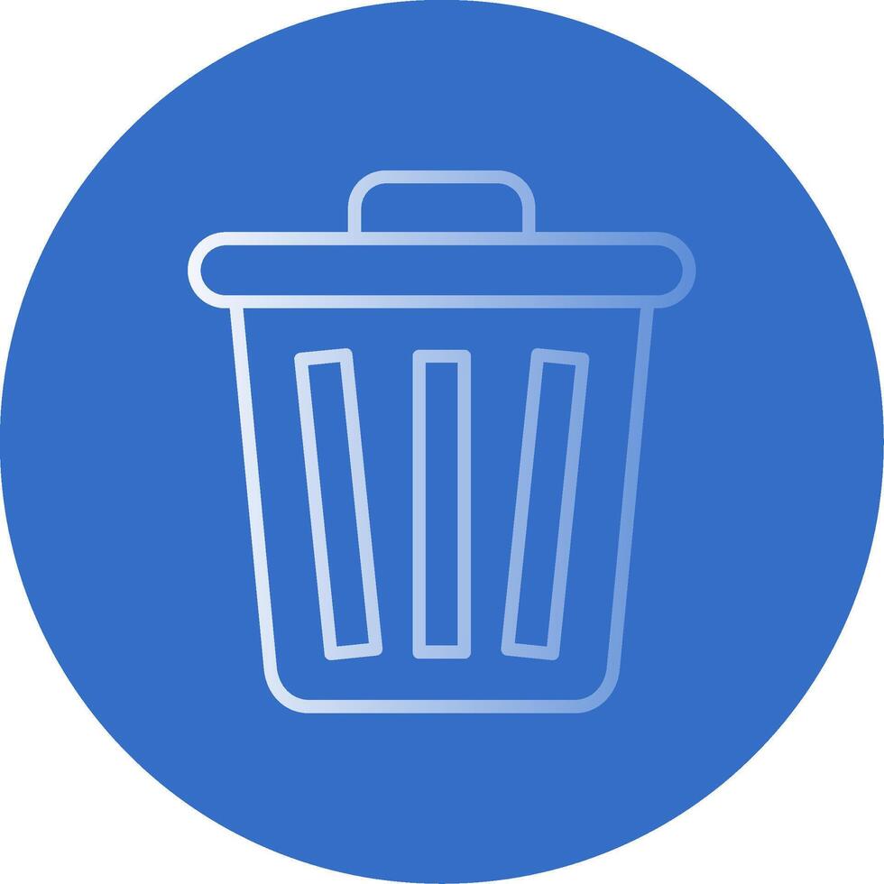 Trash Flat Bubble Icon vector