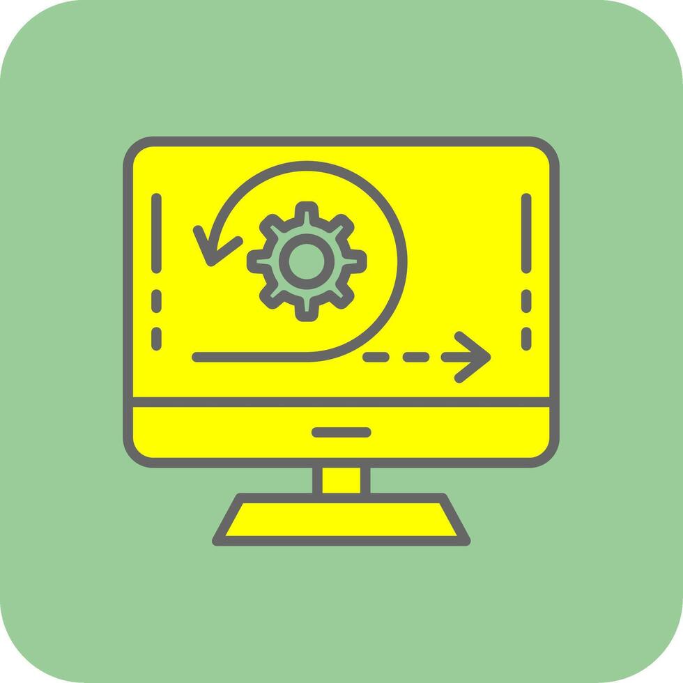 Agile Filled Yellow Icon vector