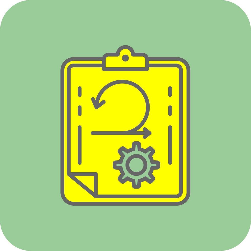Agile Filled Yellow Icon vector